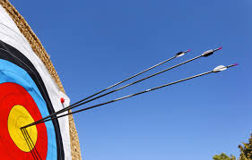 Arrows in an archery target